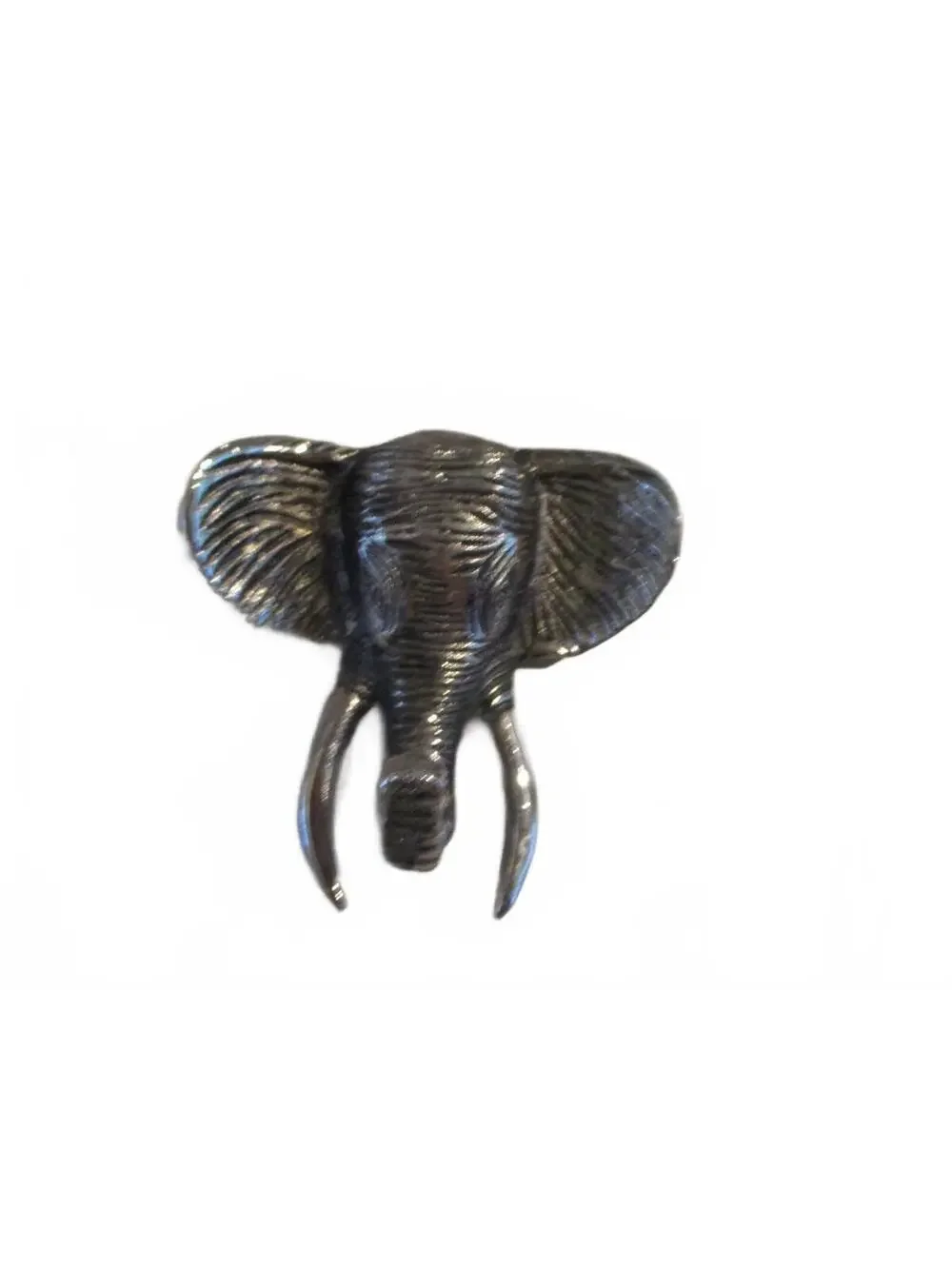 Vintage Elephant Head Metal Bottle Opener Cast Iron Brass Barware Collectible